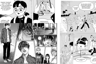 draw shonen anime manga manhwa webtoon dark  fantasy comic book art as a mangaka