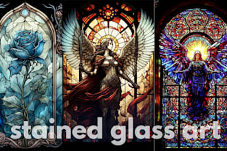 design beautiful stained glass artwork in any style