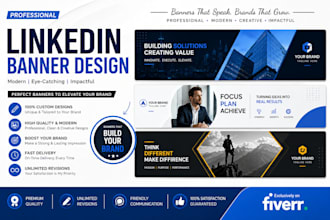 design a linkedin banner and a social media banners