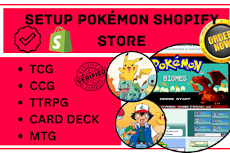 create pokémon logo shopify ttrpg game cards tcg pokemon bot mtg ccg anime store