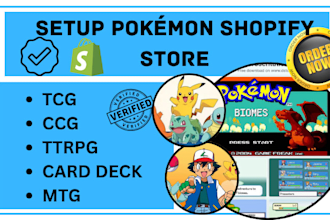 design pokémon logo ttrpg game cards tcg pokemon bot mtg ccg anime shopify store