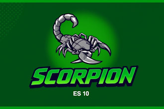 create unique scorpion logo with new creative concepts