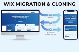 clone wix website, transfer, convert, redesign and do wix migration wix studio
