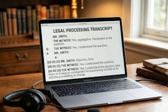 provide general, legal and ai transcription or proofreading