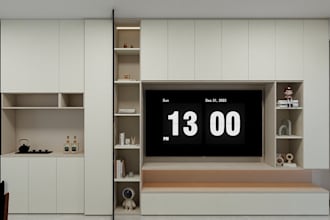 nordic minimalist 4k interior 3d render