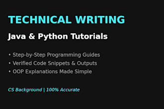 write professional java programming tutorials and tech blog posts