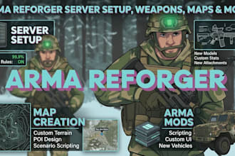 do arma reforger server setup, arma reforger weapons, map creation, arma mod