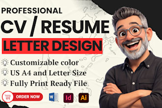 design modern resume, infographic cv, cover letter on canva