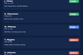 optimize your fantasy football lineup and analyze trades