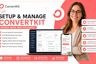 setup convertkit email automation, email sequence, newsletter, kit landing page