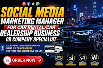 be car rental socialmedia marketingmanager for car dealership business instagram