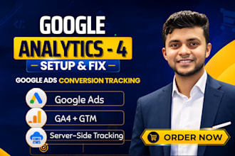 fix or setup ga4 ecommerce tracking, google ads conversion for shopify wordpress