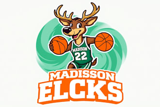 make awesome deer baseball logo with new creative concepts