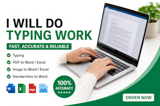 do fast and accurate urdu and english typing and data entry