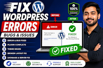 fix wordpress errors, bugs and issues