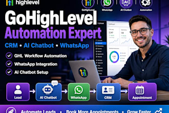 gohighlevel automations ghl workflows whatsapp ai chatbot and crm setup