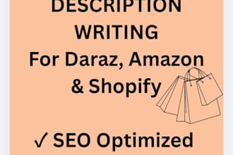create complete product listing for daraz shop