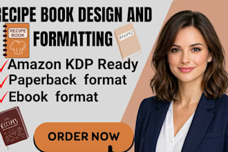 design and format cookbook layout recipe book ebook formatting