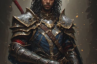 design custom dnd party portraits and illustration  art