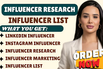 find linkedin influencer instagram influencer youtube influencer influencer list
