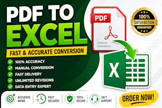 convert PDF to excel