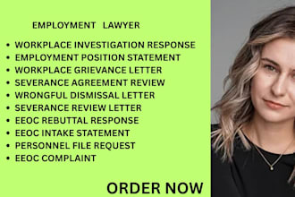 be your employment lawyer for severance, eeoc complaints and wrongful dismissal