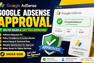 do website audit, fix policy issues and guarantee google adsense approval