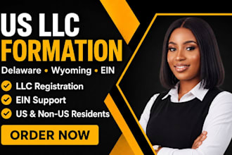 register US llc with ein for US and non US residents in delaware, wyoming