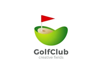 make a premium golf brand logo