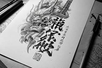 make a traditional japanese irezumi tattoo