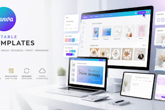 make professional custom canva design and templates for you