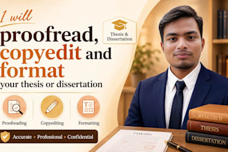 proofread, copyedit and format your thesis, dissertation