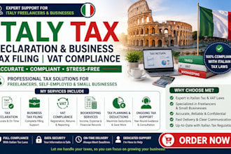 assist italy freelancers with tax declaration business tax filing vat compliance