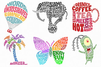 do word cloud art and t shirt typography design