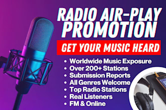 promote your song with radio airplay on top fm global online radio stations