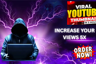 design eye catching youtube thumbnails, banners and posts