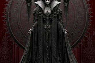 horror vampire lord queen character desing