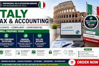 prepare your italy corporate tax return financia statements italy vat returns