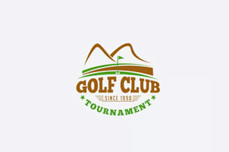 design a vintage golf logo