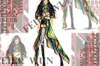fashion designer, illustration, draw