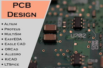 accept custom task of pcb design in altium, easy eda,eagle cad and proteus