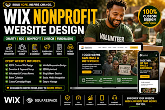 create nonprofit 501c3 charity foundation donation website on wix