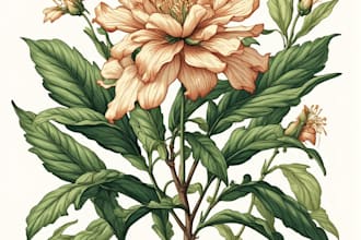 paint botanical illustration of flowers and plants for you