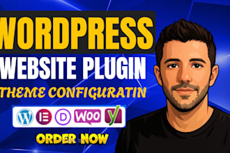 install wordpress plugin, customize themes and configure wordpress website