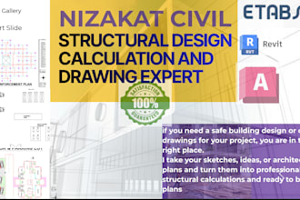 do structural design, analysis and drawing in etabs autocad and revit