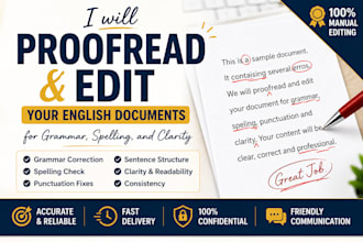 proofread and edit your english documents