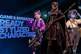 model stylized 3d characters for games and 3d printing