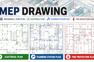 do mep drawing, mechanical, hvac plan, electrical plan, plumbing, fire protect