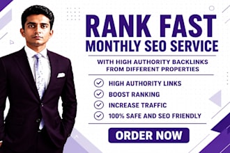 do monthly SEO service with high authority backlinks