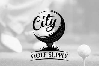 create a bold golf logo
